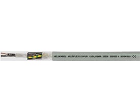 Fleksibelt Multiflex 512 PUR kabel 3G1,5 med tydelige markeringer og farvekodede ledere samt CE-mærke.