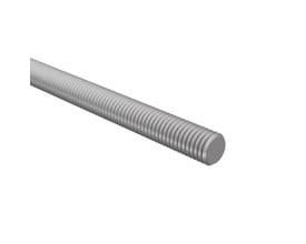 Legrand M6x1000mm gevindstang med ZnNi overfladebehandling og en mat, mørkegrå finish.