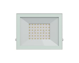 SpectrumLED Noctis Lux 4 projektør, 50W, frontbillede af hvid aluminium og glas med synlige LED-lys.