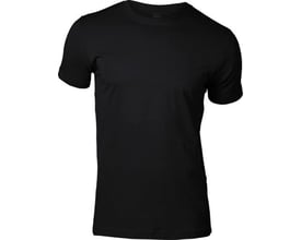 Mascot T-shirt Calais sort, 6XL, vist forfra med fokus på den moderne pasform og runde halsudskæring.