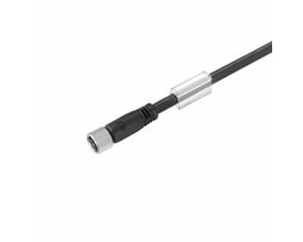 Weidmüller 4-polet M8 sensorkabel i sort PUR, 5 meter lang med lige hunstik.