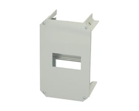 Fibox DIN ramme sæt i lysegrå plast, 1x5 moduler, designet til montering i Fibox Arca vægskabe.