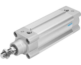 Festo DSBF-C-32-25-PPSA-N3-R standard cylinder med 32mm stempel og 25mm slaglængde, med synlig selvjusterende dæmpning.