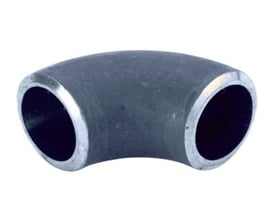 Svejsebøjning til rør med 219,1 mm i diameter og 8,8 mm tykkelse, 90° vinkel og 3D radius, udført i P235GH.