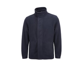 Mørkeblå ARC-fleecejakke fra Lyngsøe Rainwear, model LR11419 i størrelse 3XL, med høj krave og skjult lukning.