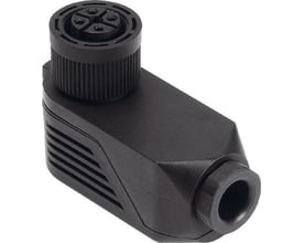 Festo NTSD-WD-11 nettilslutningsdåse til ventilstik med en kabeldiameter på 5-11 mm og en sort plastkonstruktion.