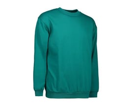 ID Identity GAME sweatshirt i grøn, størrelse 2XL, med rund hals og ribkant ved ærmer og bund.