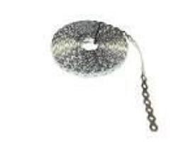 Flamco patentbånd i rustfrit stål, 1,0x25 mm og 10 meter, vist på en rulle med perforeret kant.