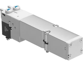 Festo magnetventil VMPA2-M1H-N-PI med elektrisk aktivering og 20mm ventil på hvid baggrund.
