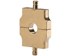 Klauke presseindsats HRU 4 i messing, designet til rundpresning af 35 mm² Al- og 25 mm² Cu-ledere.