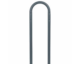 Grå strukturlakeret stålstander til postkasse, 1185mm lang, med en bredde på 298mm og en diameter på 38mm.