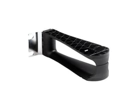 AMP Netconnect Hi-D Fl kabelmanagement i sort, 1U højde og 150mm dybde, med rackmonteringsbeslag og gummiholdere til kabler.