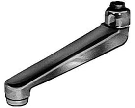 Grohe udløbstud i blank krom finish med en længde på 185 mm, designet til armaturer. Visuelt enkelt og stilrent.