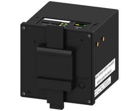 Siemens SENTRON 7KM PAC5200 måleenhed til DIN-skinne med teksten 'IP-Addr.' på siden.