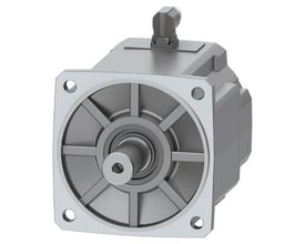 Siemens Simotics S-1FK2 CT servomotor med 30 Nm moment og cylinderformet aksel, vist på hvid baggrund.