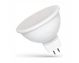 Hvid SpectrumLED LED-pære MR16 med GU5.3-fatning og to ben, 6 W og neutralhvidt lys på 4000 K.