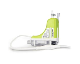 Aspen Silent+Mini Lime kondenspumpe type FP3322/5 i limegrøn og hvid med tilslutningsslange.