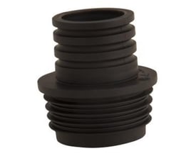 Purus kombinippel til afløb, der viser rørdimensionerne 40/32 mm i den ene ende og 50/40 mm i den anden.