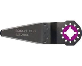 Sidevisning af Bosch Starlock AIZ28SC HCS skær, der viser den slanke profil og Starlock systemet.