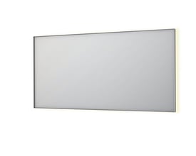Sanibell INK SP32 LED spejl, 160x80 cm, med børstet rustfri ramme og indirekte dæmpbar baggrundsbelysning.