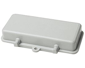 Procon Multistik blinddæksel B16 i pulverlakeret aluminium med snor, passer til 16A 500V.