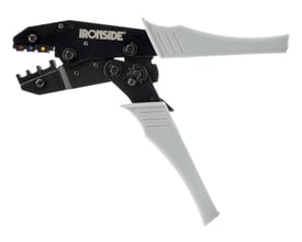 Ironside crimptang til isolerede kabelsko med sort tanghoved, grå håndtag og farvekodede kæber til 0,5-6 mm².