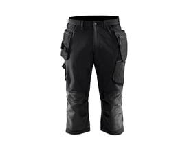 Blåkläder knickers 15211645 i sort/mørk grå, str. 48, med flere praktiske lommer og 4-vejs stretch materiale.