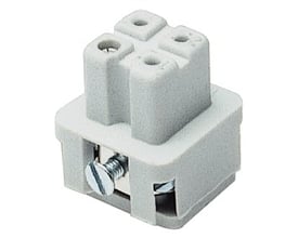 Procon Multistik indsats A hun, 3P+J, 10A, 250-400V med skrueklemme i grå glasfiberforstærket polyamid.