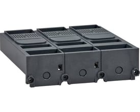 Schneider Electric kort klemmeafdækning, 3-polet, mørkegrå, til NSX400-630 automatsikringer.