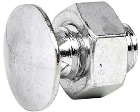 Schneider Electric skruesæt W38P C4 med M6 skrue og møtrik, lavet af metal med blank overflade, isoleret på hvid baggrund.