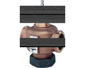 Siemens VVG41.25 2-vejs ventil i bronze med udvendigt gevind, PN16 og DN25, med tydelig mærkat fra Landis & Staefa.