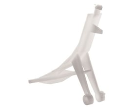 Hvid Grohe aktuator til Rapid SL skylleventil, set fra siden med en let diagonal vinkel på hvid baggrund.