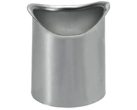 VMZINC® halvrund tudstykke i zink til 76 mm nedløbsrør, 12 tommer størrelse, 333 mm dimension. Perfekt til tagrendeinstallation.