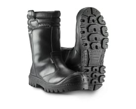 Sika Footwear 5806 New Malawi vinterstøvle i sort læder med ekstra bred pasform og kraftig nitril gummisål.