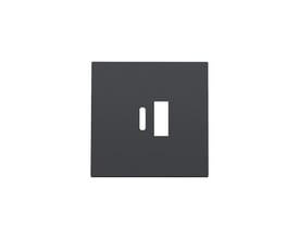 Niko afdækning til USB-A og USB-C opladere i elegant antracit finish med udskæringer til porte.