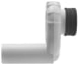 Duravit vandlås til urinal i hvid plast med 50mm tilslutning og vandret afløb. Denne model har en volumen på 1-4 liter.