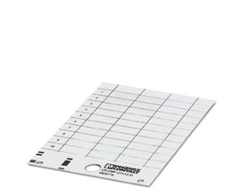 Phoenix Contact US-EMP mærkeskilte i hvid plast med et skriftfelt på 27 x 12,5 mm, 30 stk. i pakken.