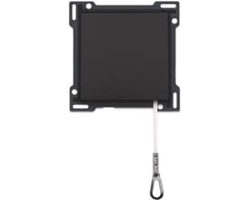 Niko tangent til trækafbryder i piano black finish, med tilhørende hvid snor og metaløje.