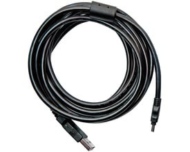 Siemens SINAMICS G120D USB interface kabel på 2,5 meter, sort og snoet, klar til brug.