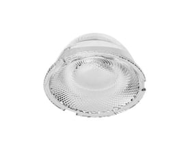 Opple Ledspotra LED-spot Reflector-24D set forfra med en rund, klar reflektor og hvidt hus.