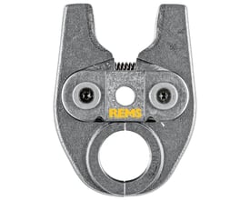 REMS pressbakke mini RN 32 til Roth PressCheck systemet, lavet af hårdt specialstål med synligt REMS logo.