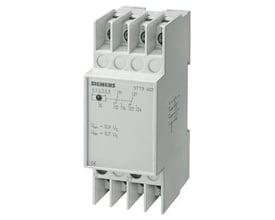 Siemens underspændingsrelæ 5TT3403 med 2 skiftekontakter til 3-faset 230/400V AC system, monteret på DIN-skinne.