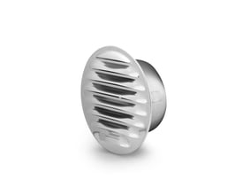 Nærbillede af Fresh murrist med studs i aluminium, der viser det slanke design og den runde form på hvid baggrund.