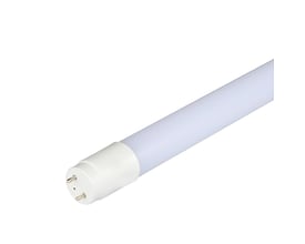 V-TAC Pro T8 LED lysrør på 150 cm med G13 fatning, vist med fokus på den ikke-roterbare ende.