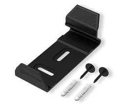 Teltonika overfladeklips holderkit, sort plast, med skruer og rawplugs til montering.