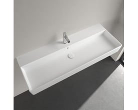 Villeroy & Boch Memento 2.0 120cm møbelvask i hvid porcelæn monteret på badeværelsesmøbel.