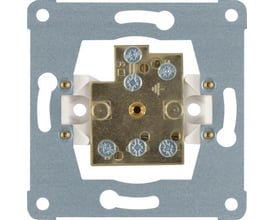Berker indsats til potentialudligning med messing terminaler og fastgørelsesskruer, installationsdybde på 17,5 mm.