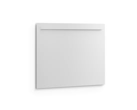 Svedbergs Rae badeværelsesspejl på 100 x 80 cm med en lang, integreret LED-lampe langs overkanten.