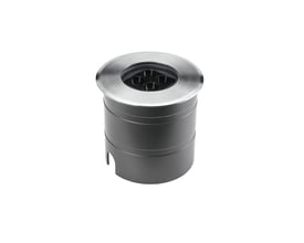 SG Armaturen Nemo II Mini indbygningsarmatur i grå metal med 3000K lys og poleret kant. Leveres med fire lyskilder.