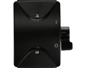 Sort reparationsafbryder med 16A, 3 pol+N+H, har et drejehåndtag til 'I' og 'O' positioner, og IP54-klassificering.